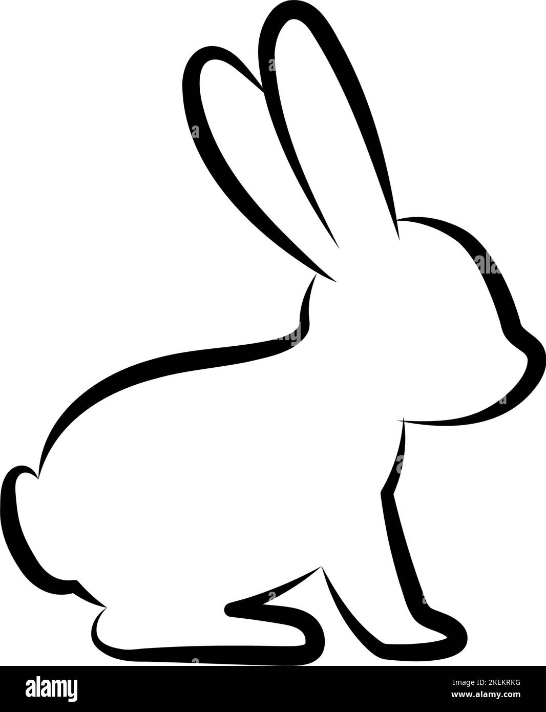 Hare, rabbit icon. Hare symbol. Rabbit sign. Animal silhouette. Vector