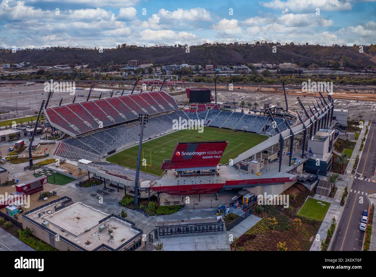 The new Snapdragon football stadium in San Diego, California.  Stock Photo