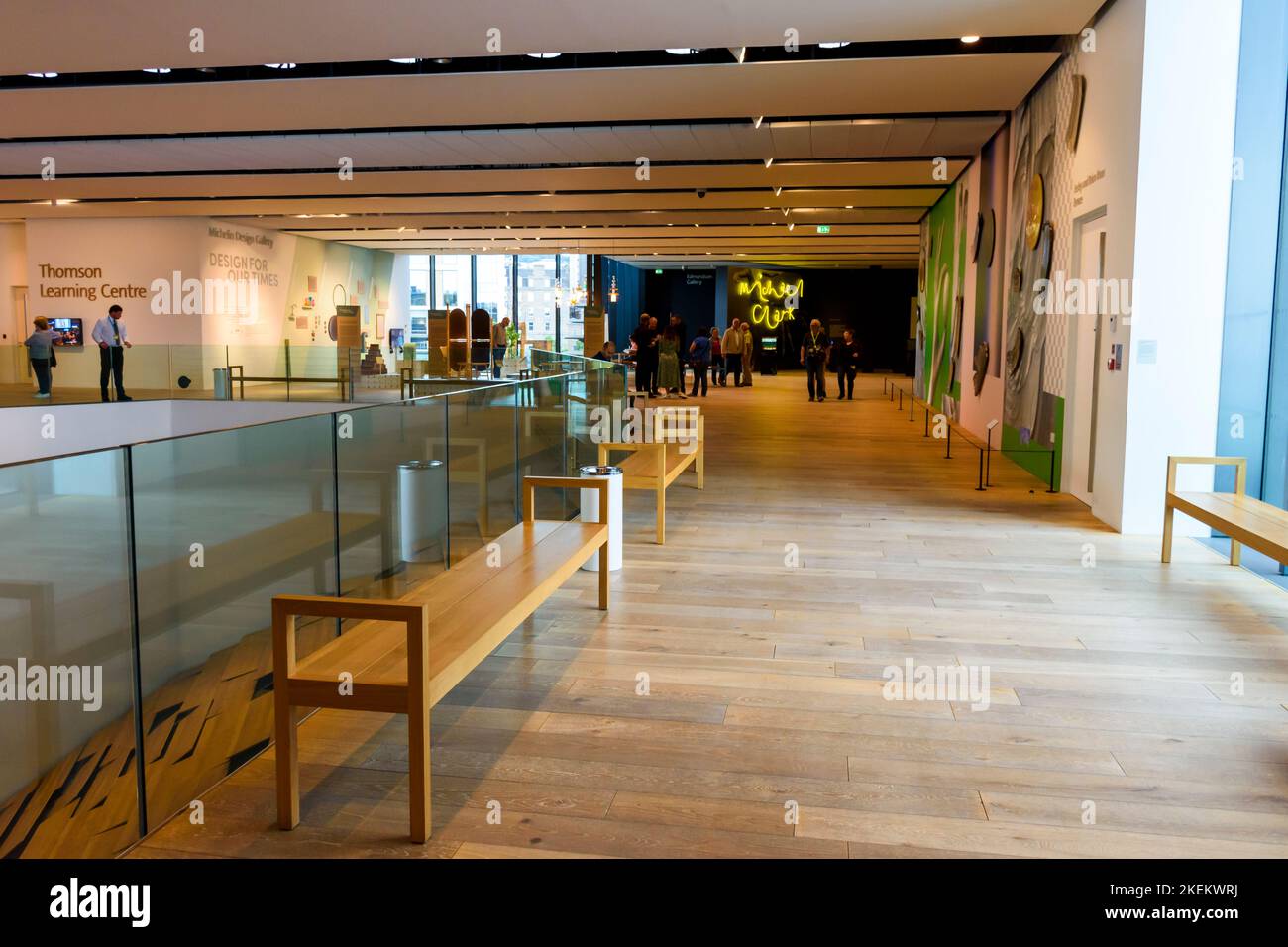 Inside the V&A Design Museum, Riverside Esplanade, Dundee, Scotland, UK.  Architect Kengo Kuma.  Opened Sept 2018. Stock Photo