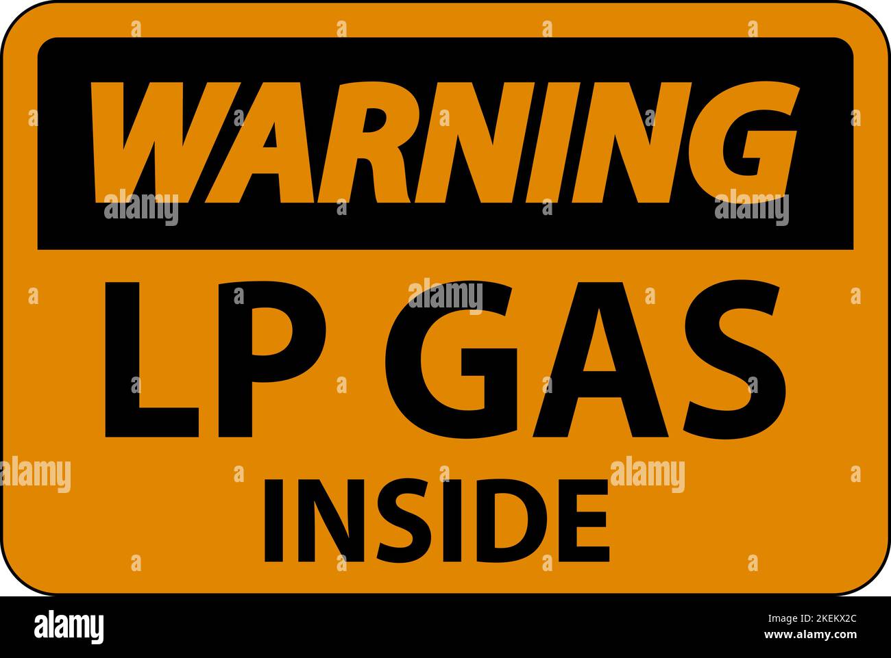 Warning Sign LP Gas Inside On White Background Stock Vector Image & Art