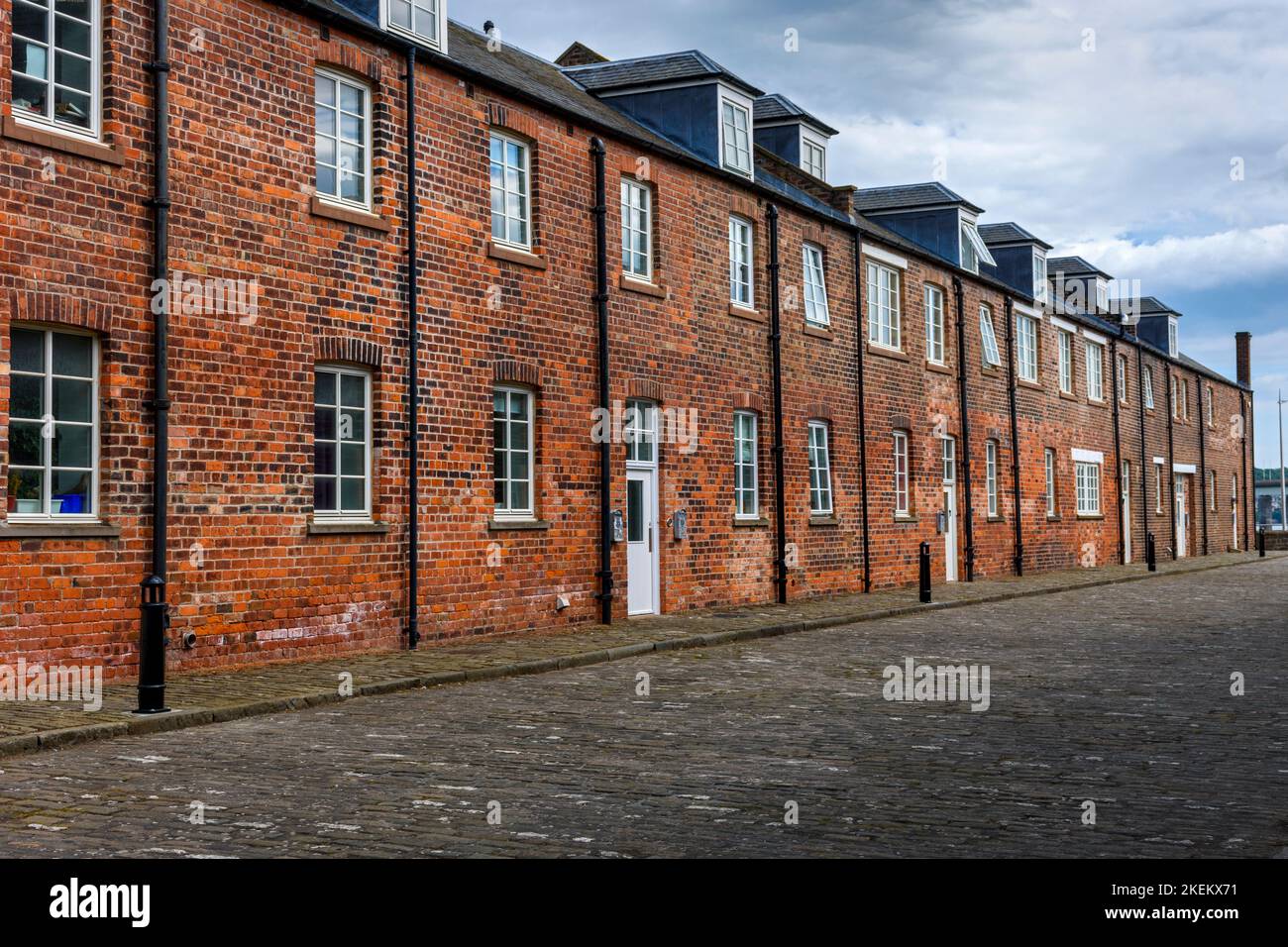 Former offices and workshops of the Panmure shipyard, now converted to private homes.  Chandlers Lane, Dundee, Scotland, UK Stock Photo