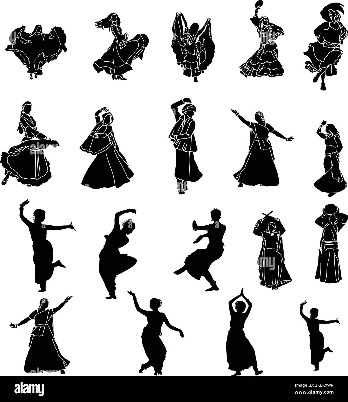 Folk Dance Silhouette