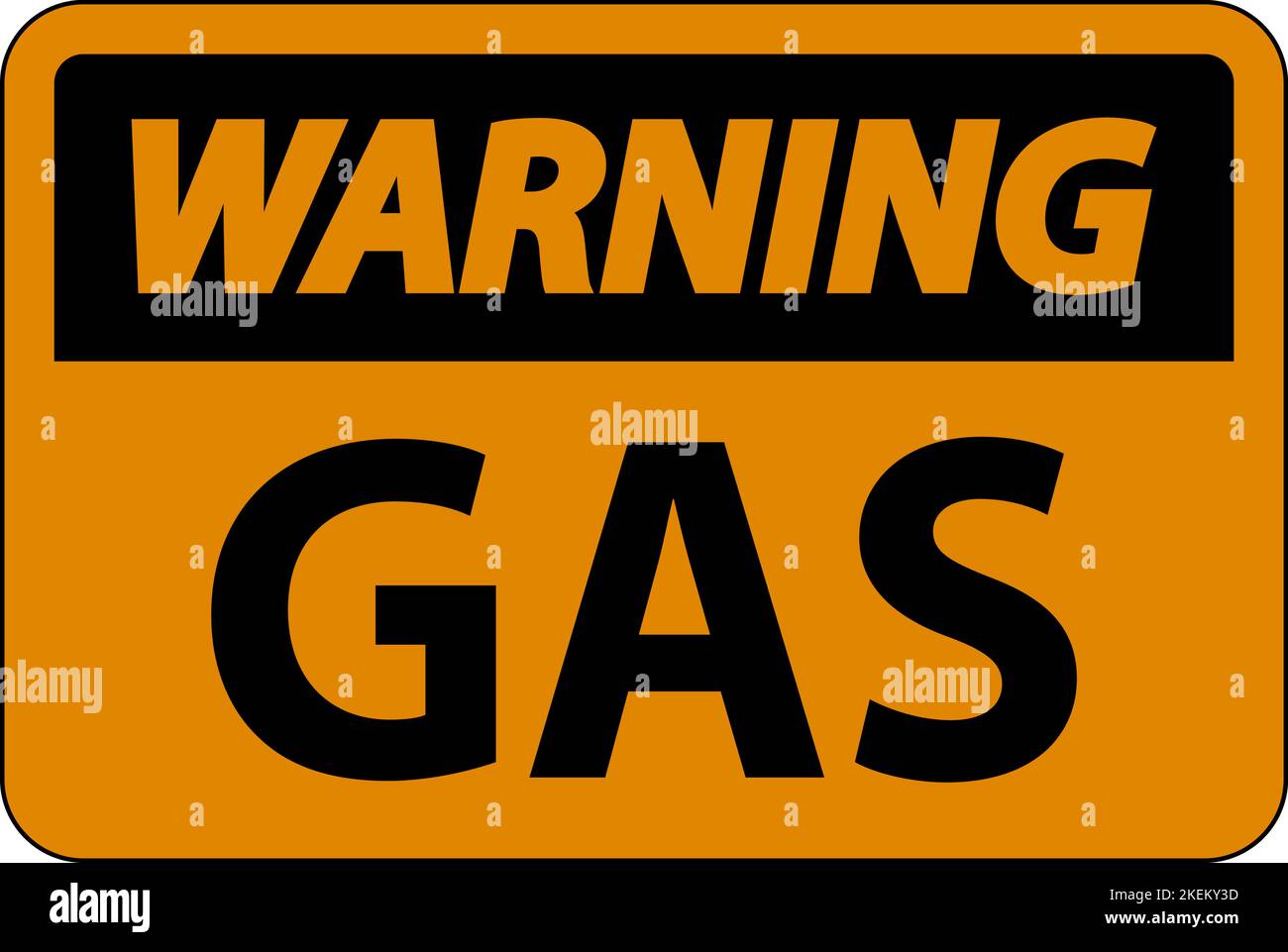 Warning Flammable Sign Gas On White Background Stock Vector Image And Art