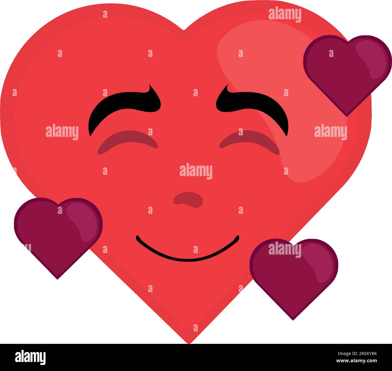 Vector character illustration of a cartoon heart in love Stock Vector
