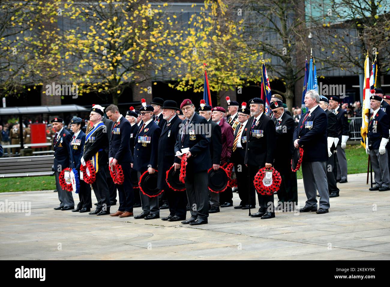 Newcastle, UK. 13th Nov 2022. 13/11/2022 Remembrance Sunday Parade, Newcastle, England Stock Photo