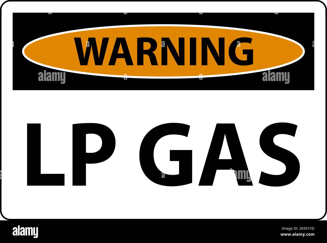 Warning Sign LP Gas On White Background Stock Vector Image & Art Alamy