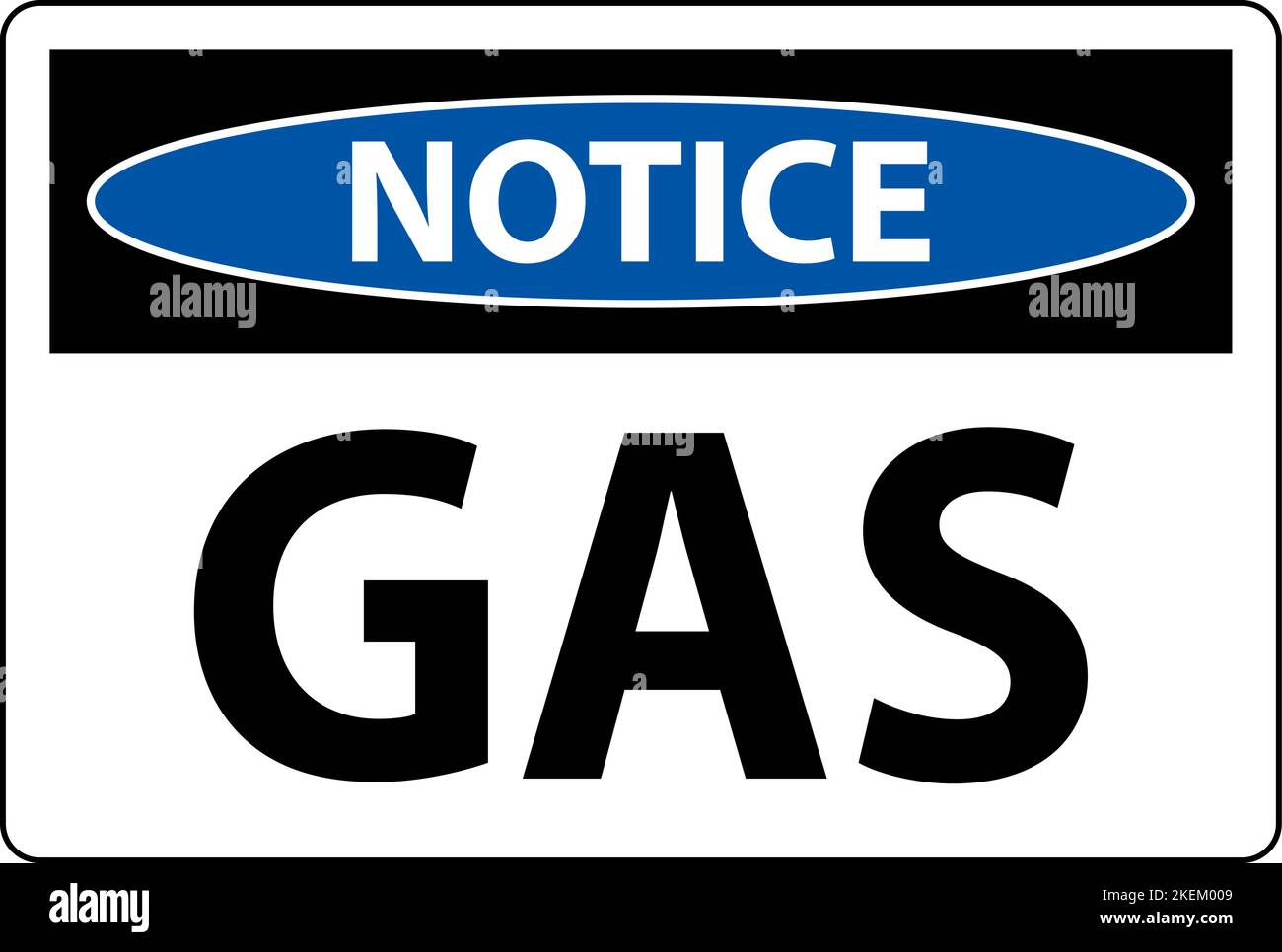 Notice Flammable Sign GAS On White Background Stock Vector Image & Art