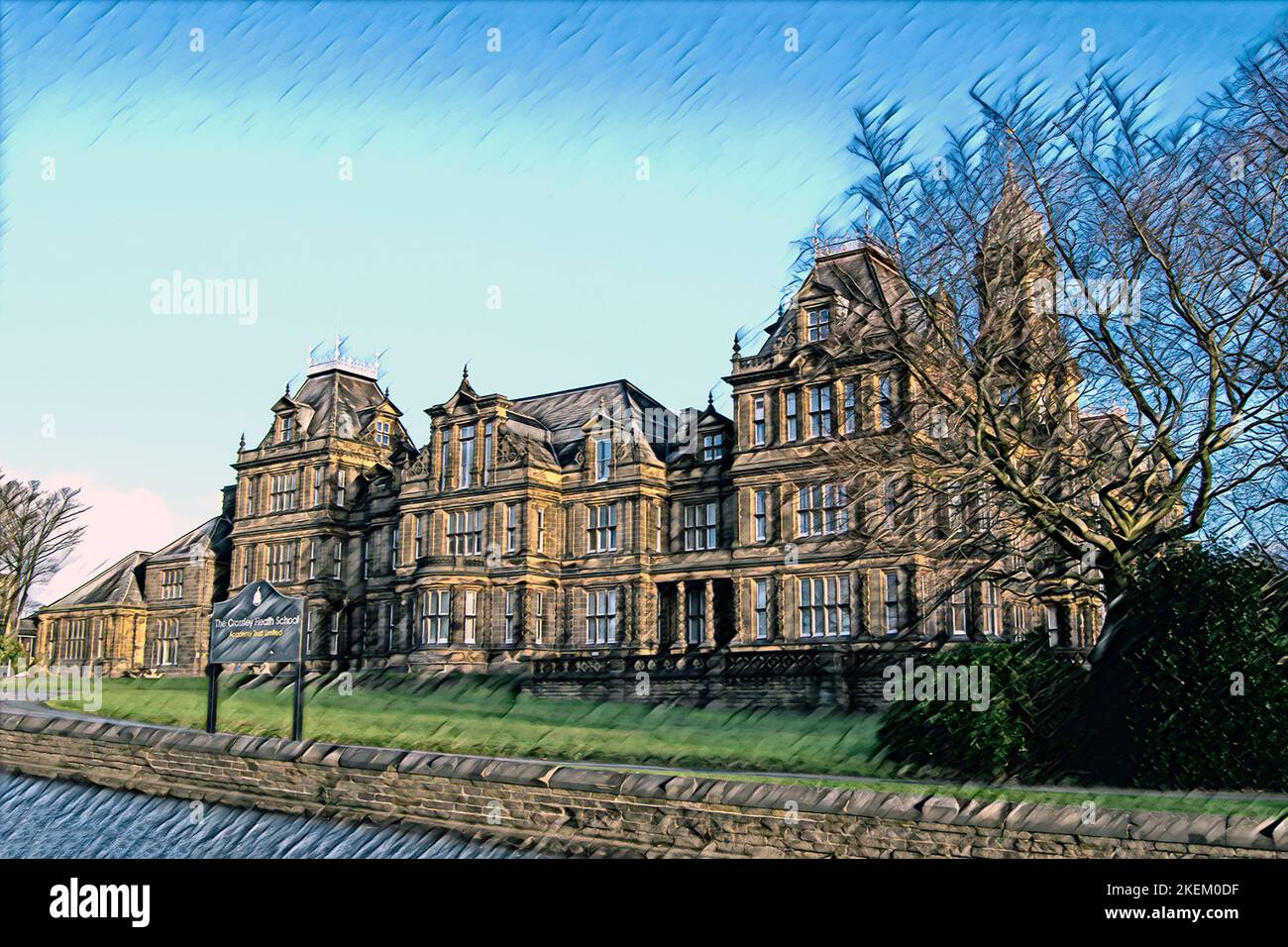 Crossley Heath School, this is based on a photograph of mine showing ...