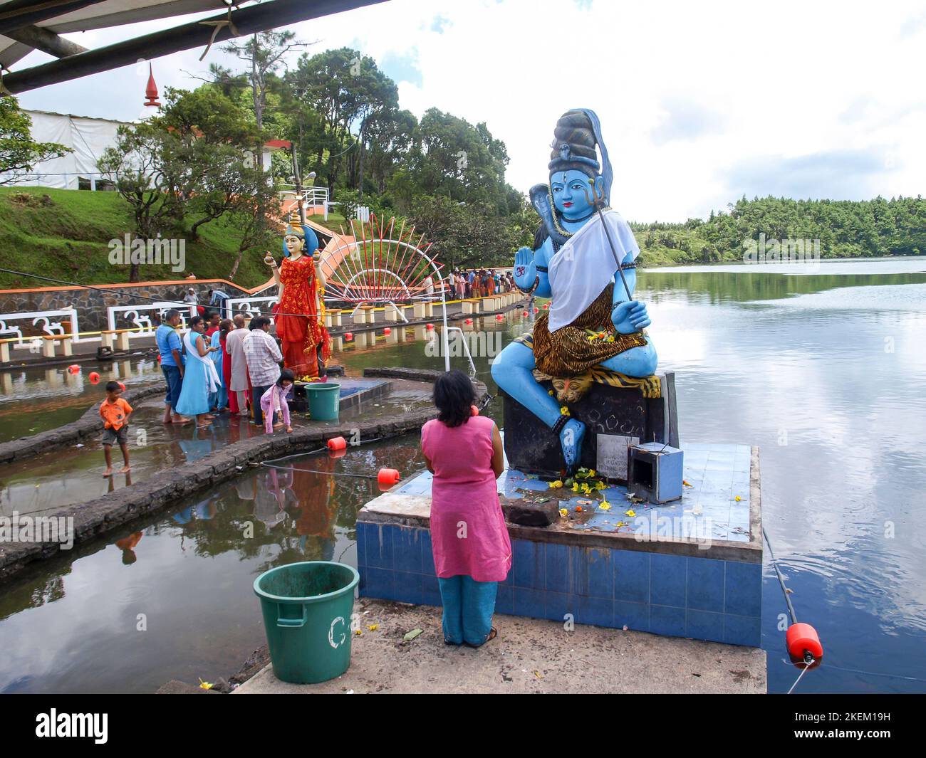 Grand Bassin Mauritius February 24 2011 Pilgrims Pray Before The Statues Of Their Gods 8710