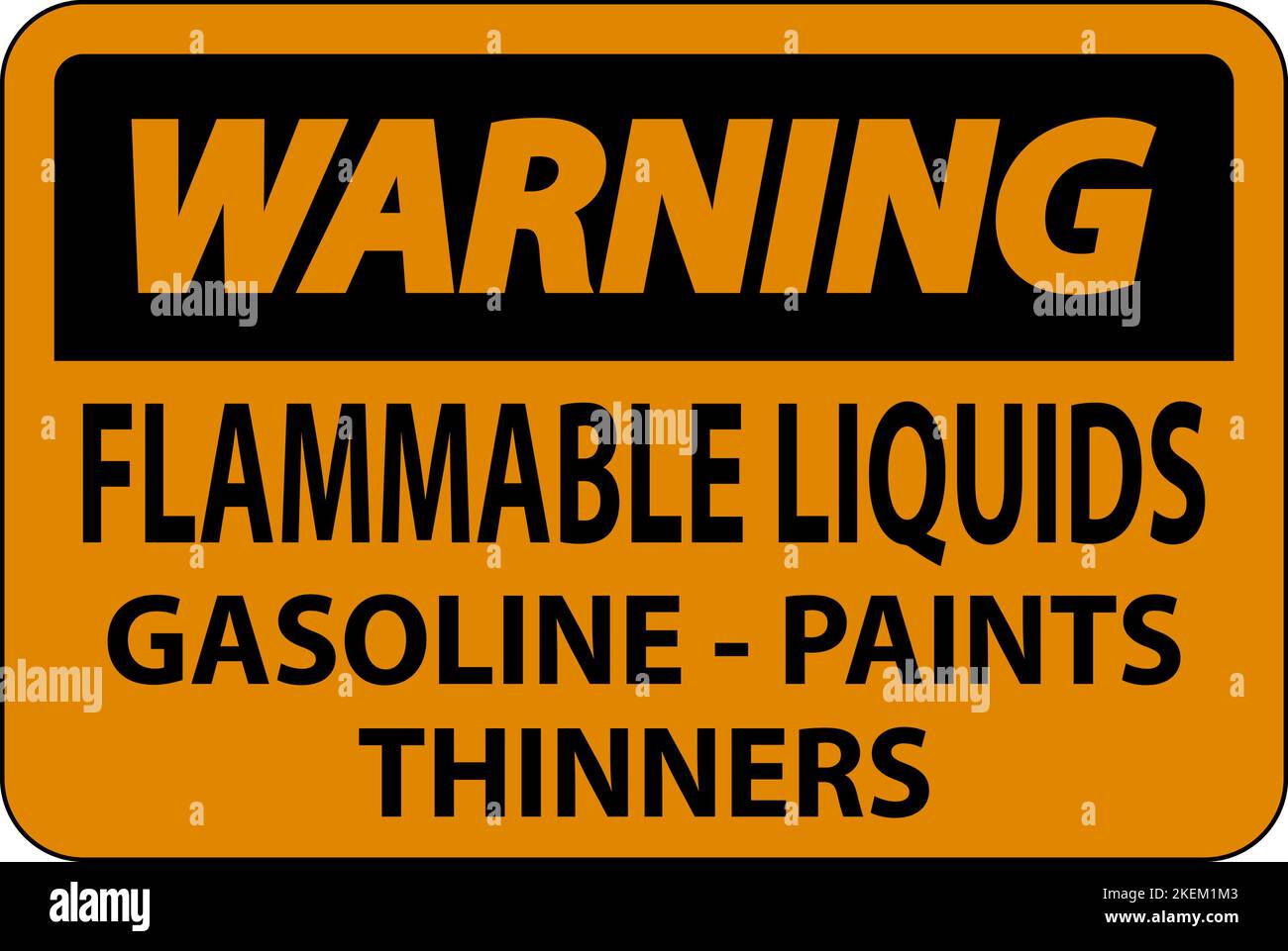 Warning Sign Flammable Liquids, Gasoline, Paints, Thinners Stock Vector Image & Art Alamy