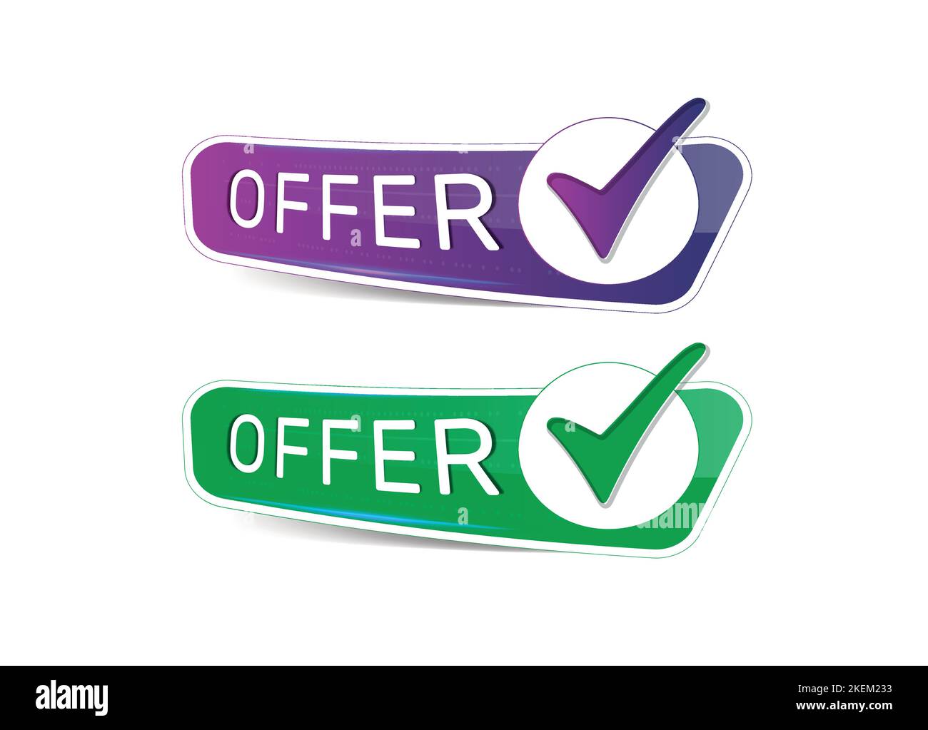 A vector illustration of offers with checkmarks Stock Vector Image ...