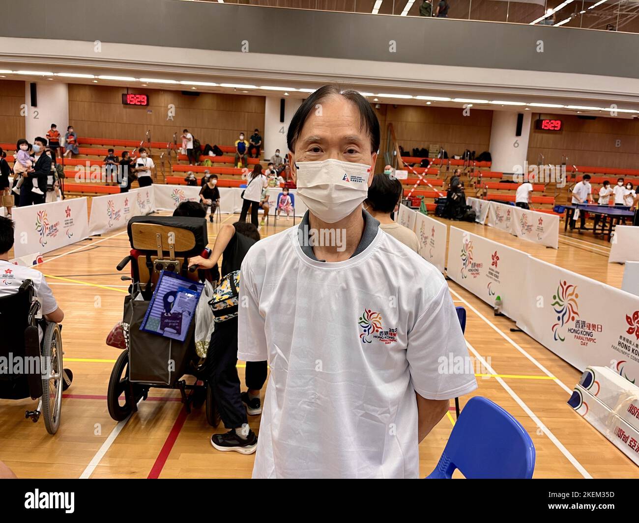 Boccia coach Kwok Hart wing at the Hong Kong Paralympic Day. 30