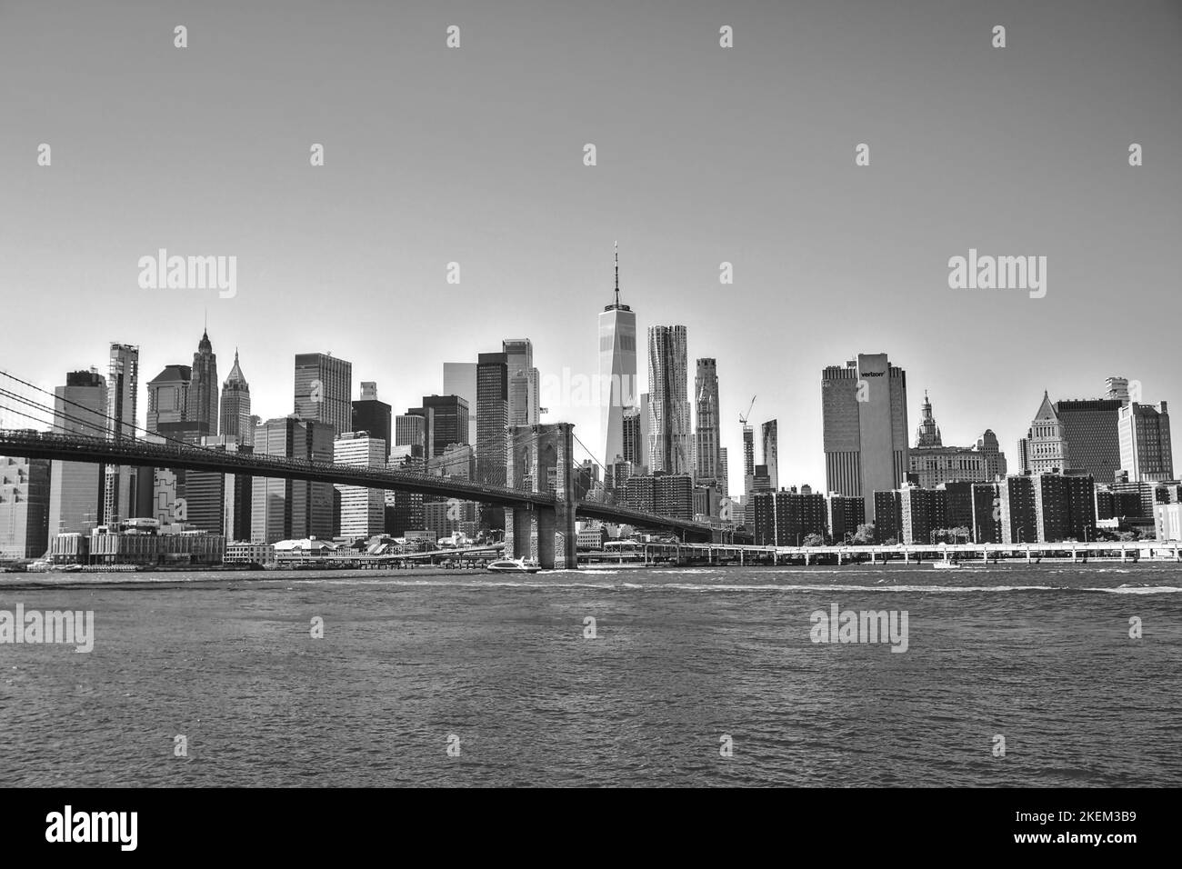 Finanical District Skyline, Manhattan, New York City Stock Photo
