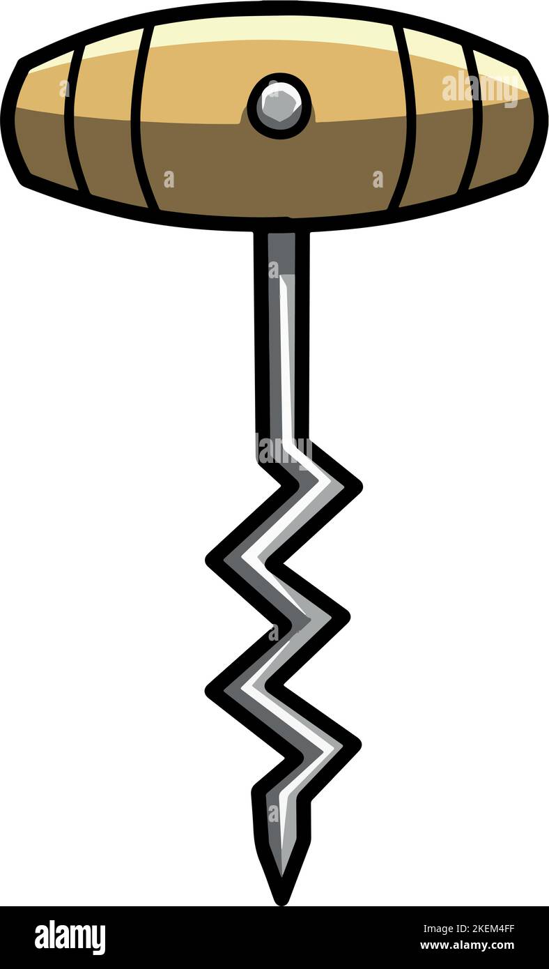 An illustration of a corkscrew Stock Vector
