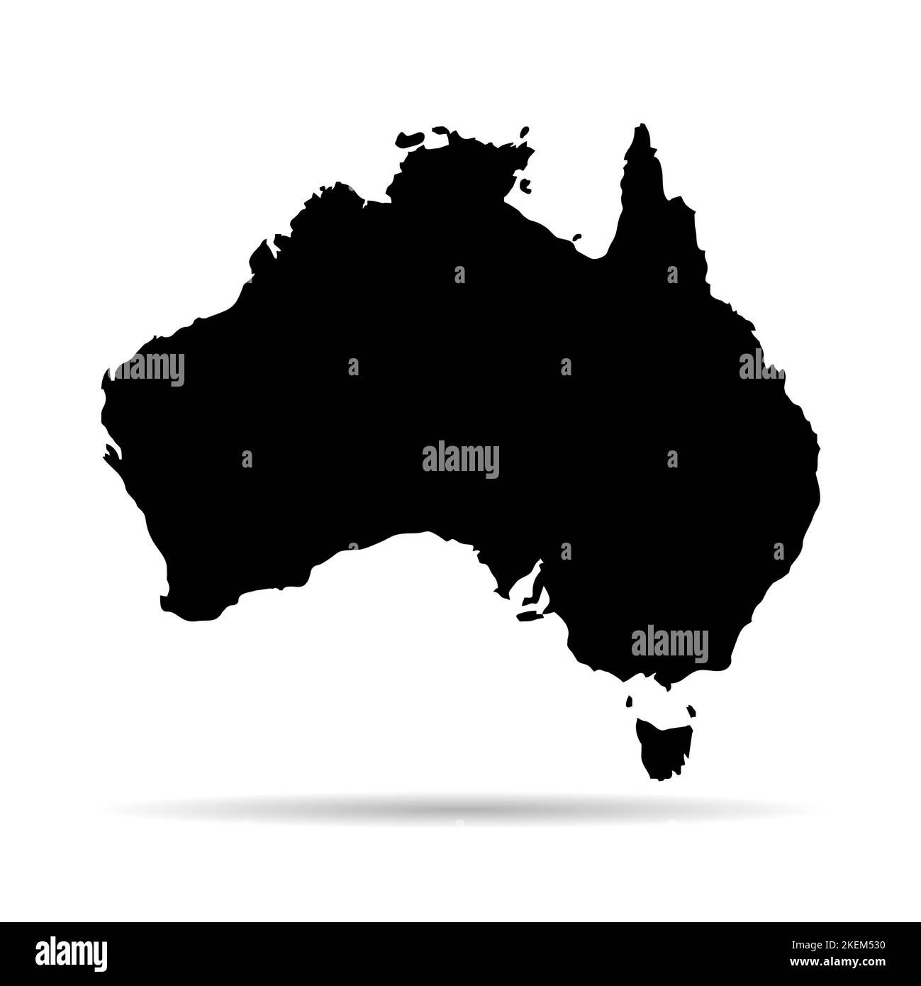 Australia map icon, geography blank concept, isolated graphic background vector illustration