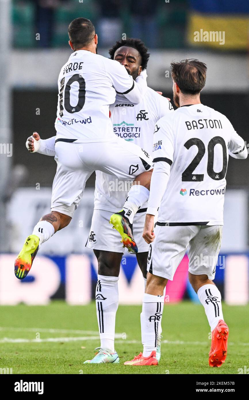 Artemio Franchi stadium, Florence, Italy, October 31, 2021, Lorenzo Venuti ( Fiorentina) and Mbala Nzola (Spezia) during ACF Fiorentina vs Spezia Cal  Stock Photo - Alamy