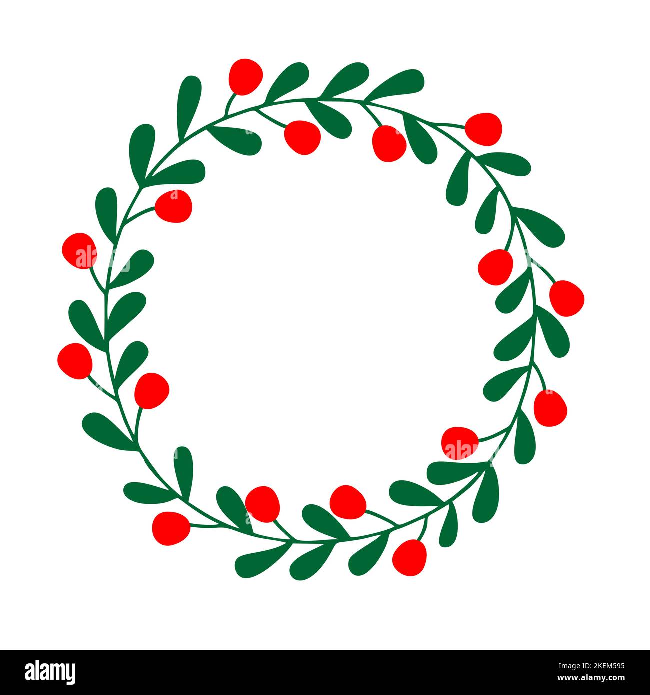 Garland from Branches of Holly with Red Berries. Christmas Decor Stock  Illustration - Illustration of black, ornament: 132289761