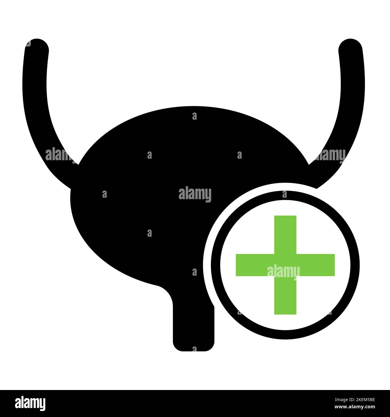 Urology health human icon, anatomy medical body bladder sign, biology ...