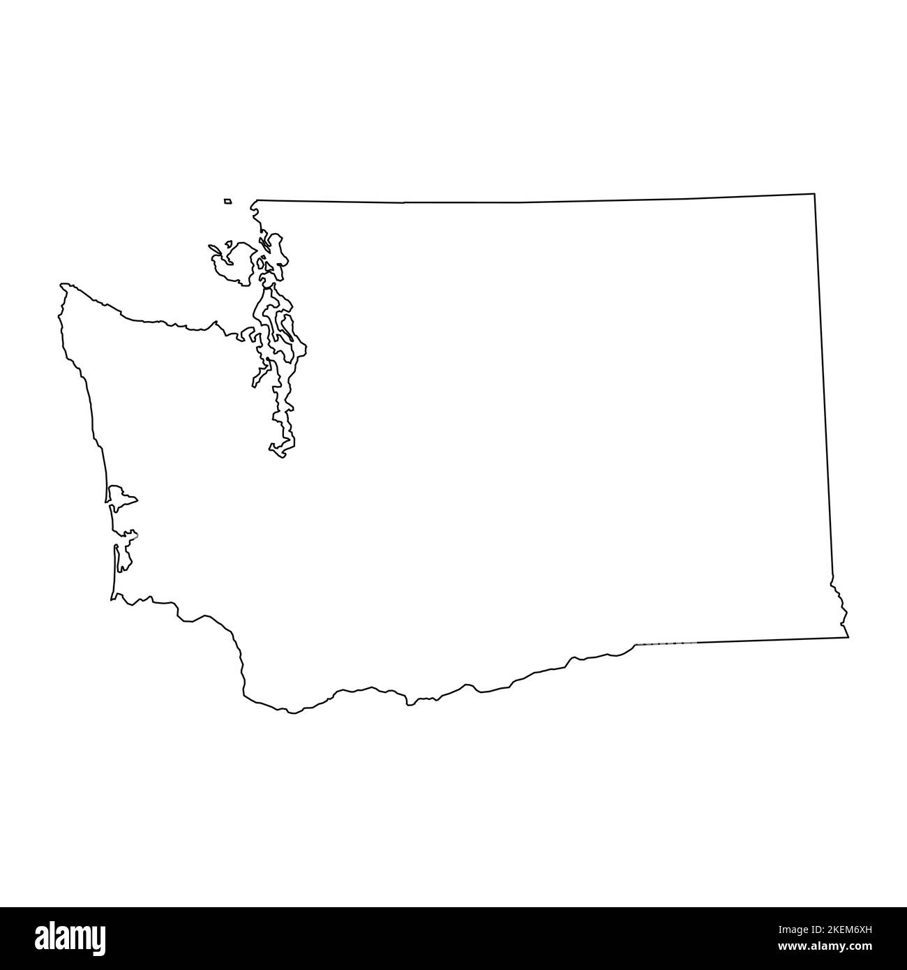 Washington map shape, united states of america. Flat concept icon ...