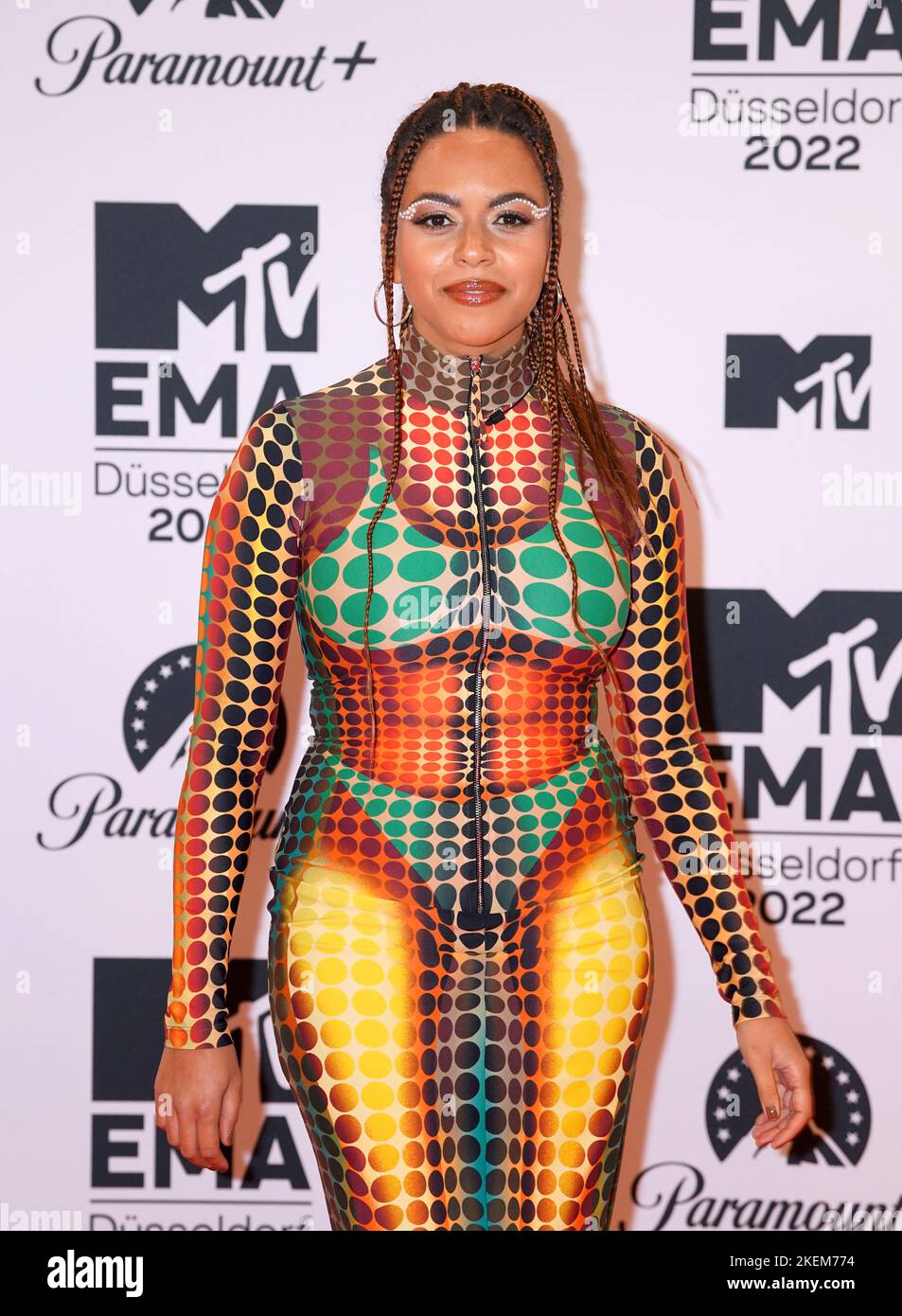 Aminata Belli attending the MTV Europe Music Awards 2022 held at the PSD  Bank Dome, Dusseldorf. Picture date: Sunday November 13, 2022 Stock Photo -  Alamy