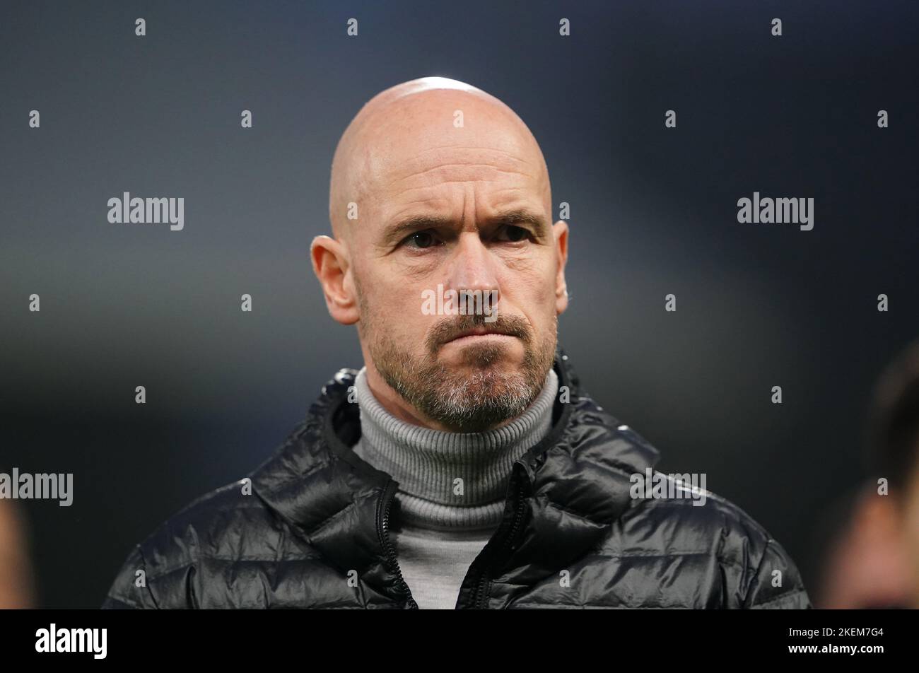 Manchester United manager Erik ten Hag before the Premier League match at Craven Cottage, London. Picture date: Sunday November 13, 2022. Stock Photo