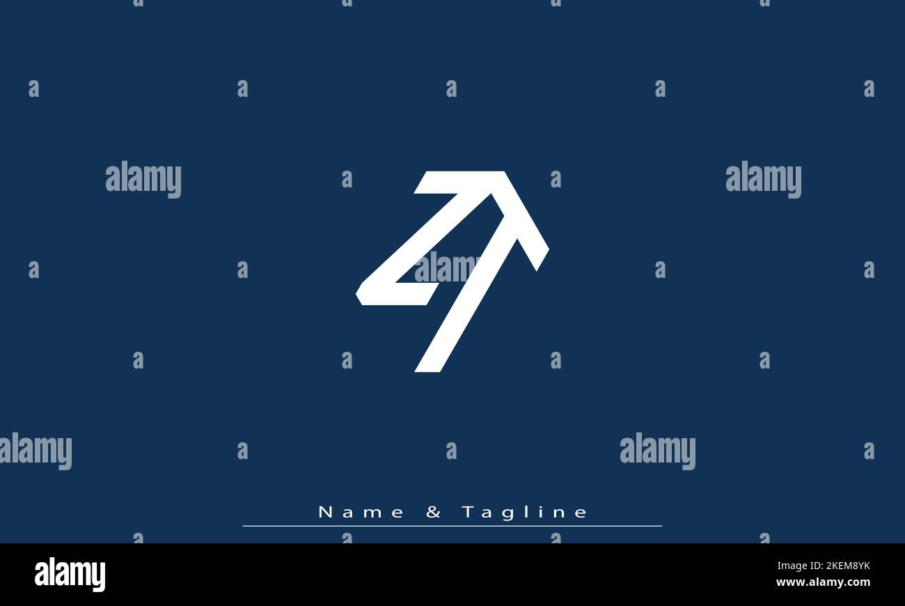 Alphabet letters Initials Monogram logo ZT , TZ Stock Vector