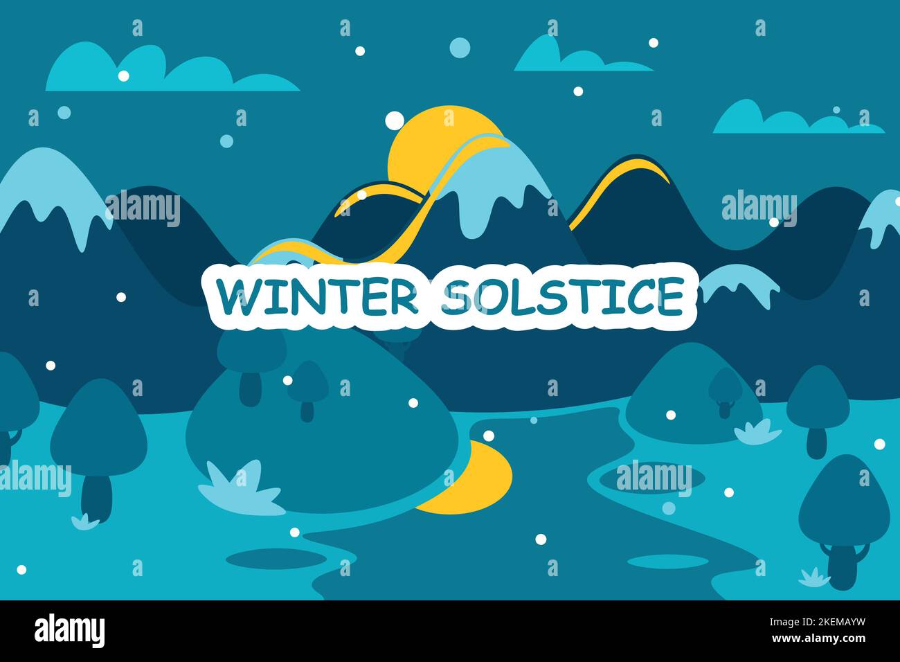 Winter Solstice background. Design with winter Stock Vector Image & Art