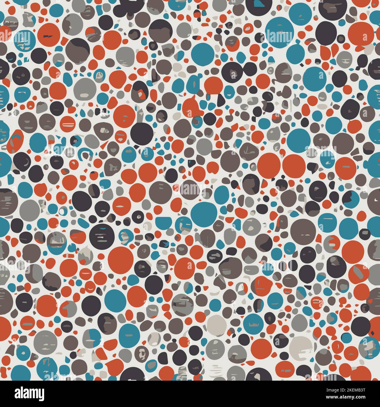 Abstract colored seamless pattern. Irregular circles on a light background. Stock Vector