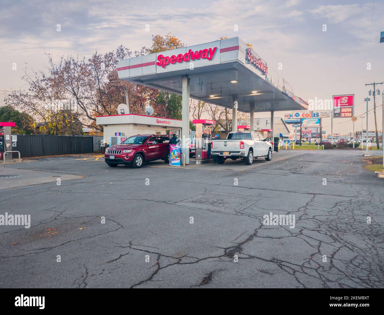 Yorkville, New York Nov 4, 2022 Landscape View of Speedway Gas