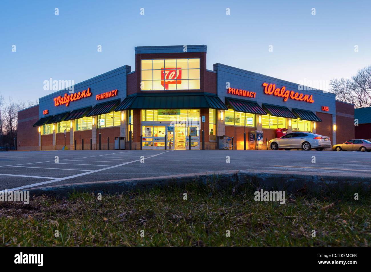 New Hartford, New York Mar 29, 2022 Landscape Night View of Walgreen