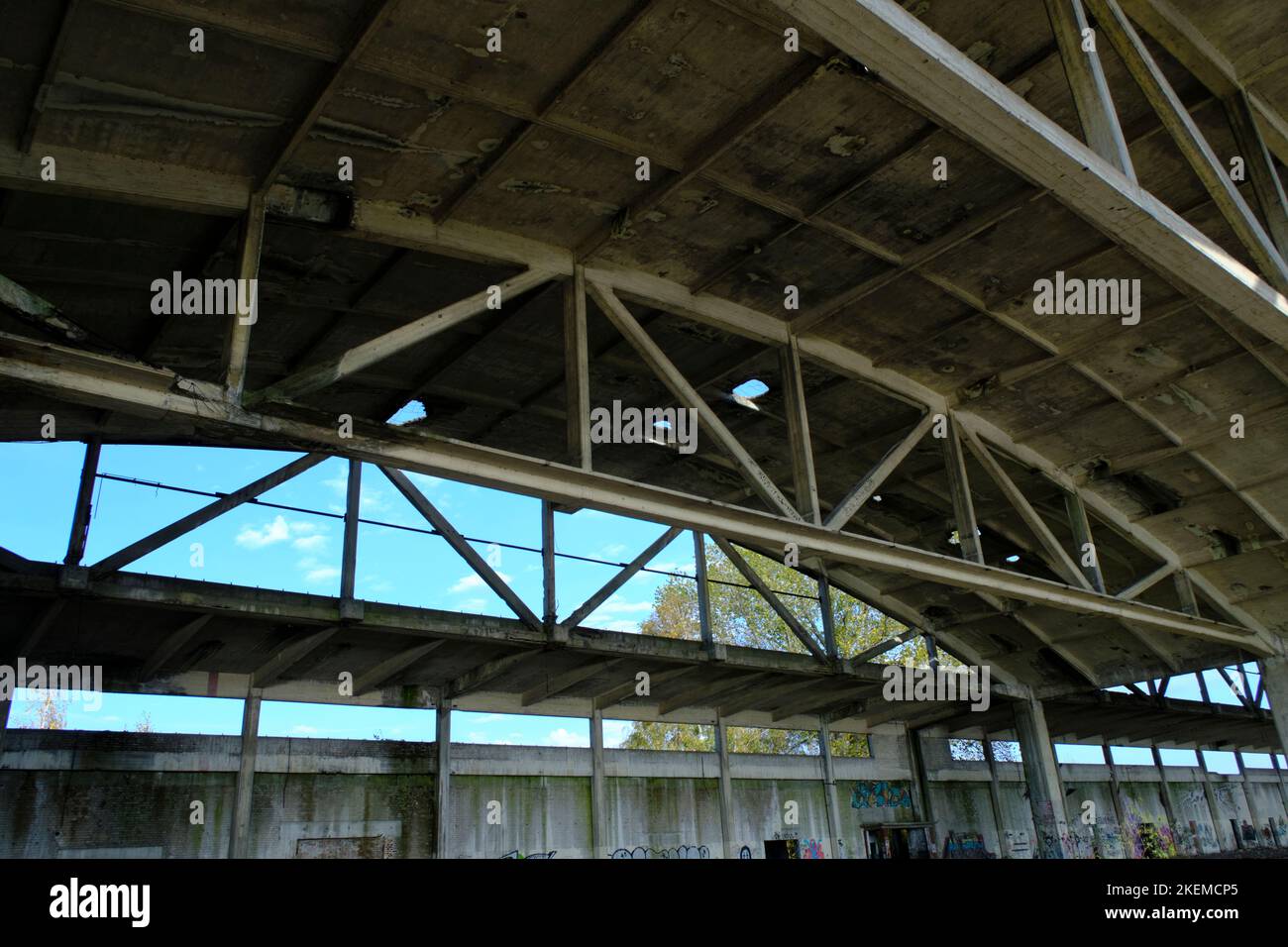 Metal structures German air hangars, abandoned military airfield Notif ...