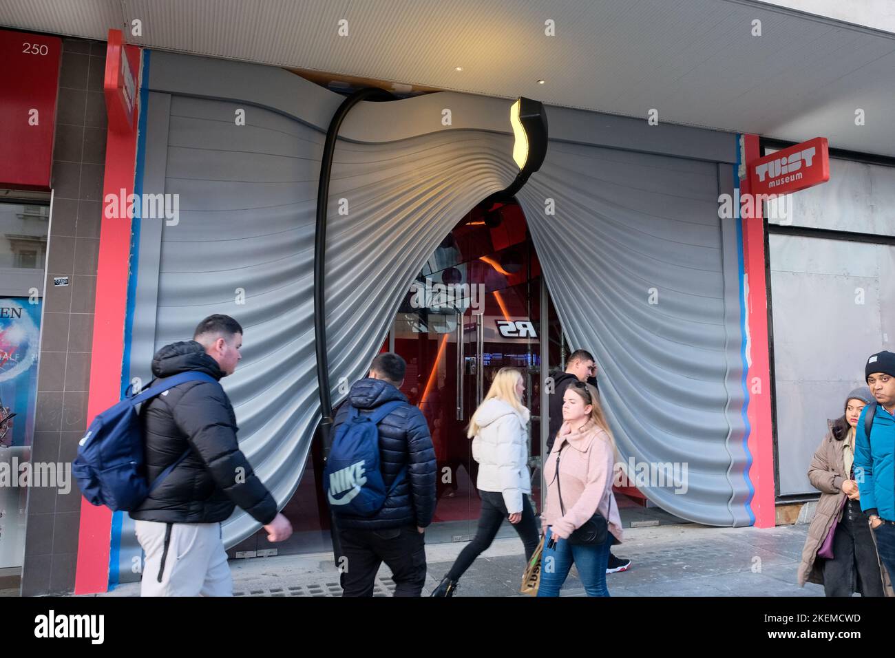 Oxford Street, London, UK. 13th Nov 2022. Twist Museum prepares to open