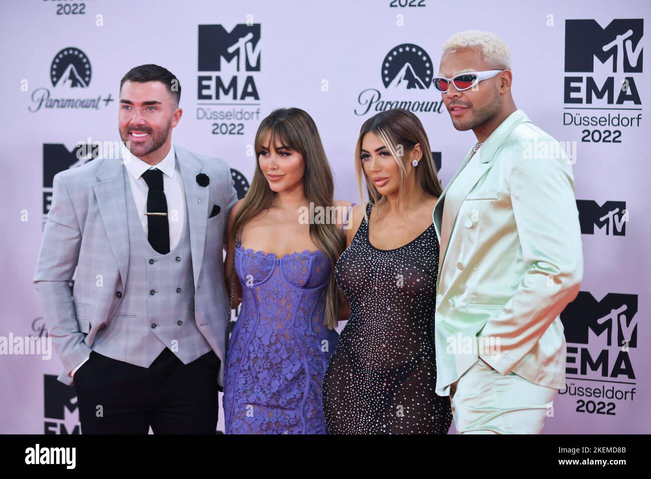Nathan Henry, Chloe Ferry, James Tindale and Marnie Simpson pose on the
