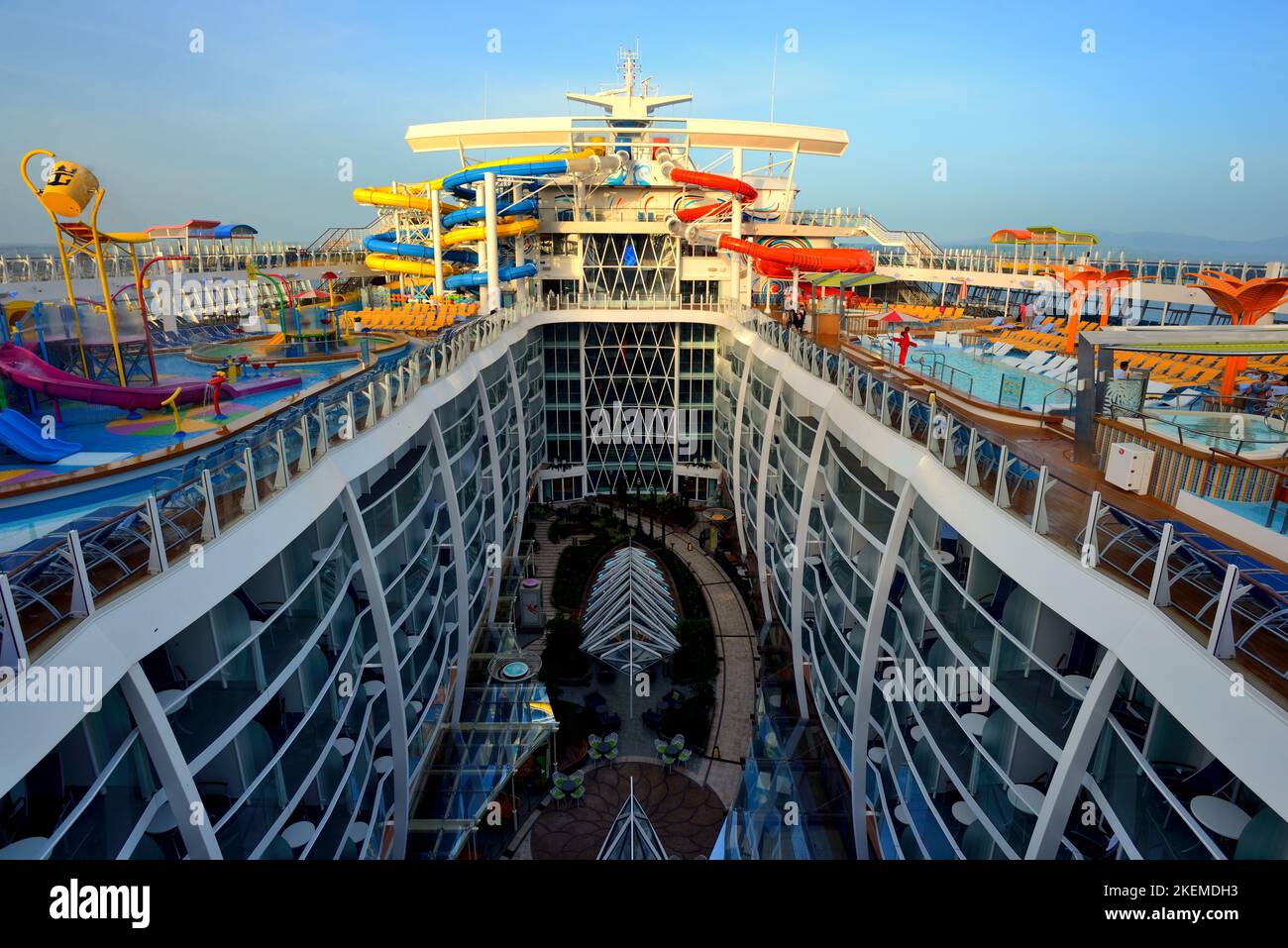 The Wonder of the Seas, the largest cruise ship in the world in 2022. Stock Photo