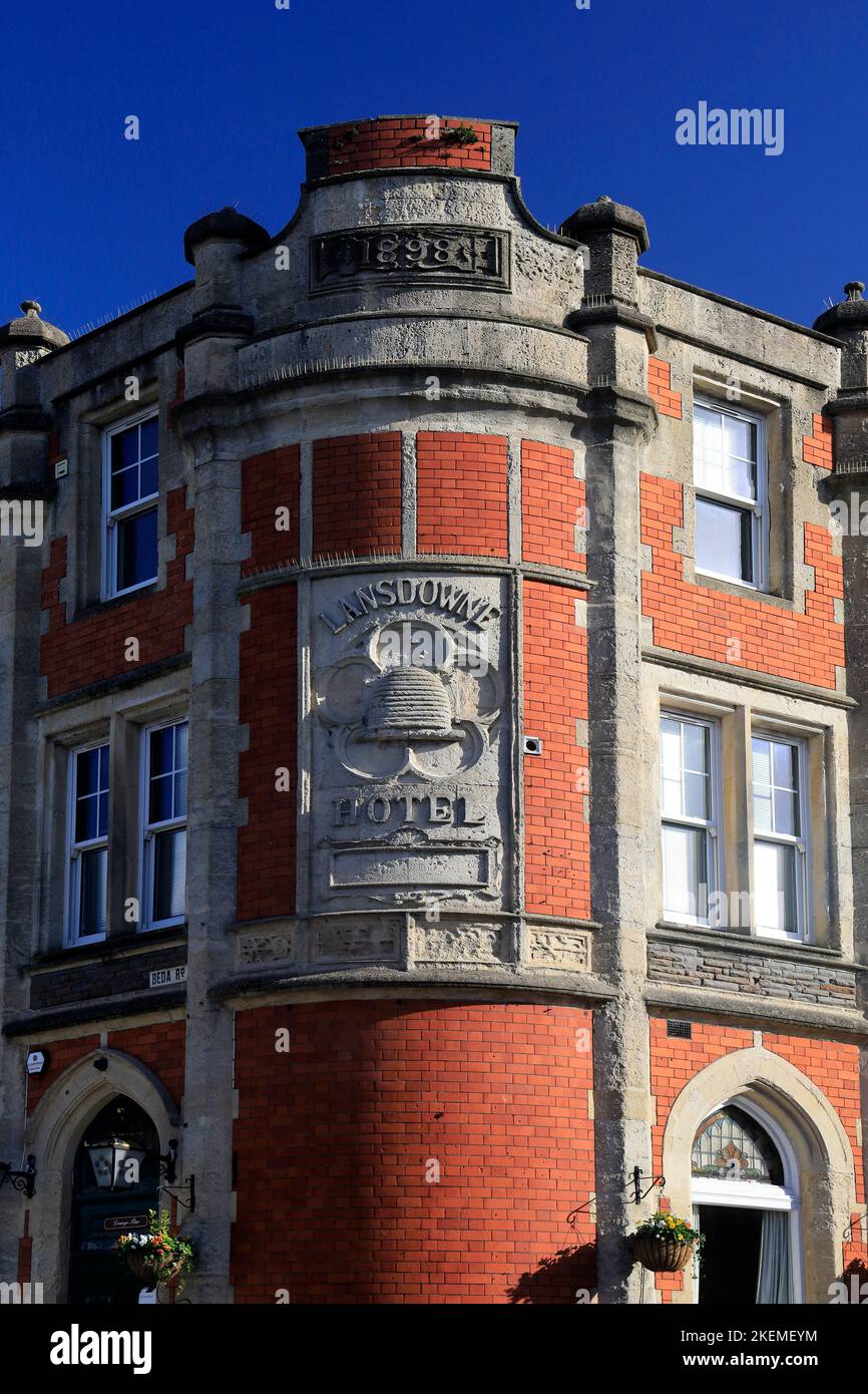 The Landsdowne public house, Canton, Cardiff. Exterior with blue sky