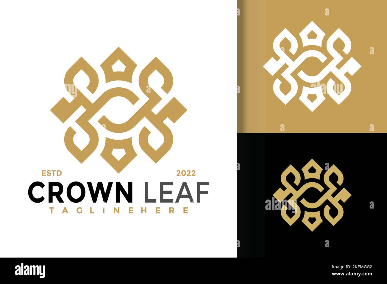 An abstract crown leaf logo Stock Vector Image & Art - Alamy