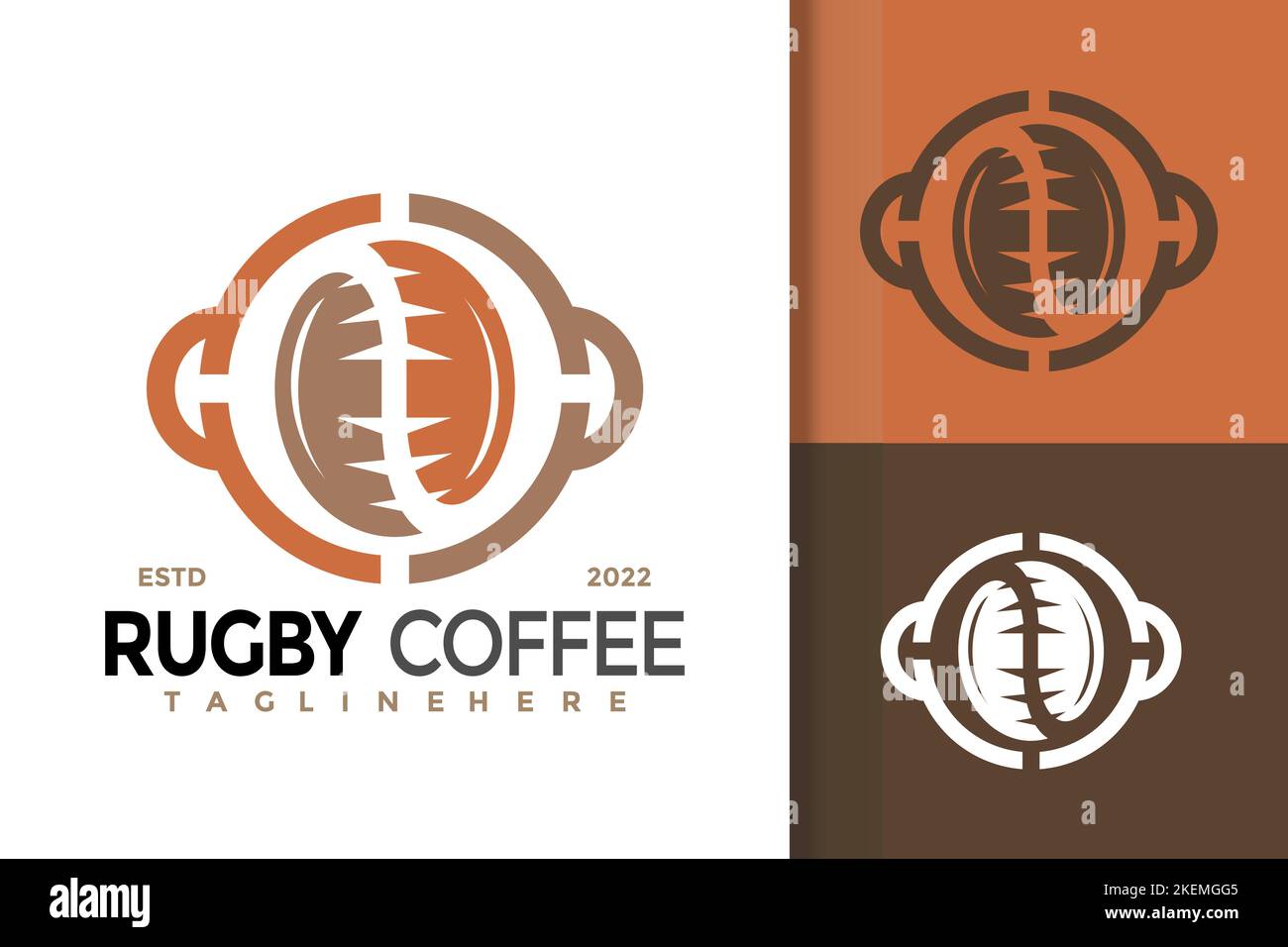 An abstract rugby coffee logo Stock Vector Image & Art Alamy
