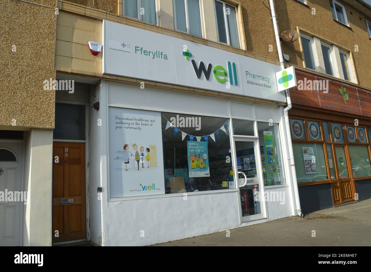 12th November 2022, Mumbles, Swansea, Wales, United Kingdom. A Well Pharmacy outlet in West Cross. Stock Photo