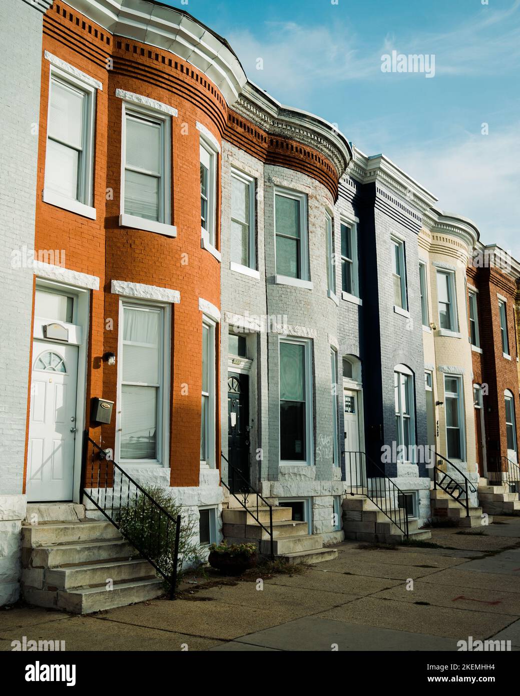 Brick row houses, Baltimore, Maryland Stock Photo Alamy