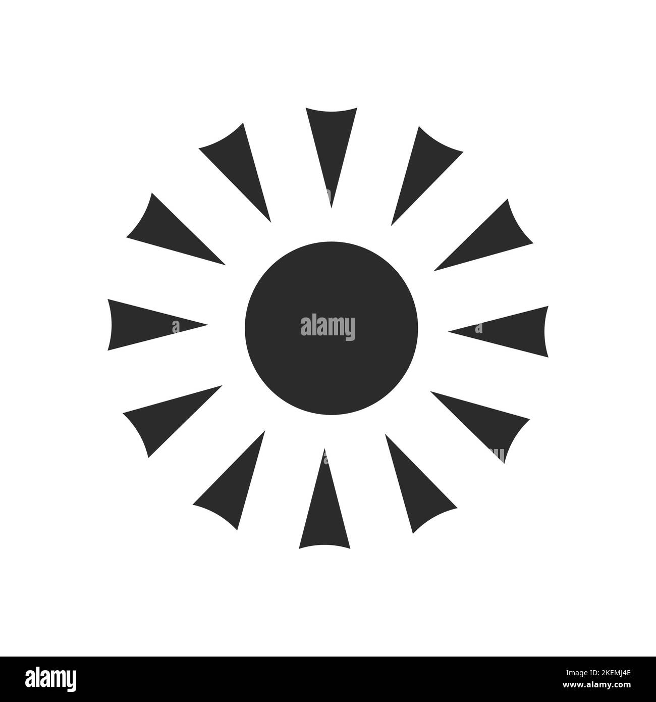 Sun silhouette icon set. Summer circle shape. Heat Stock Vector Image ...