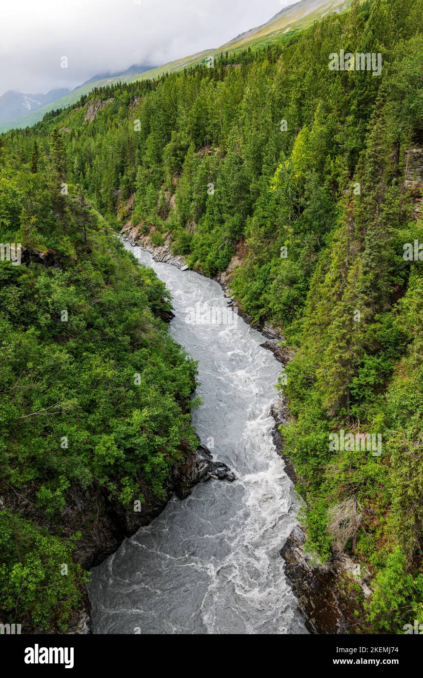 Tsina River; Chugach Mountains; Richardson Highway; north of Thompson Pass; Alaska; USA Stock Photo