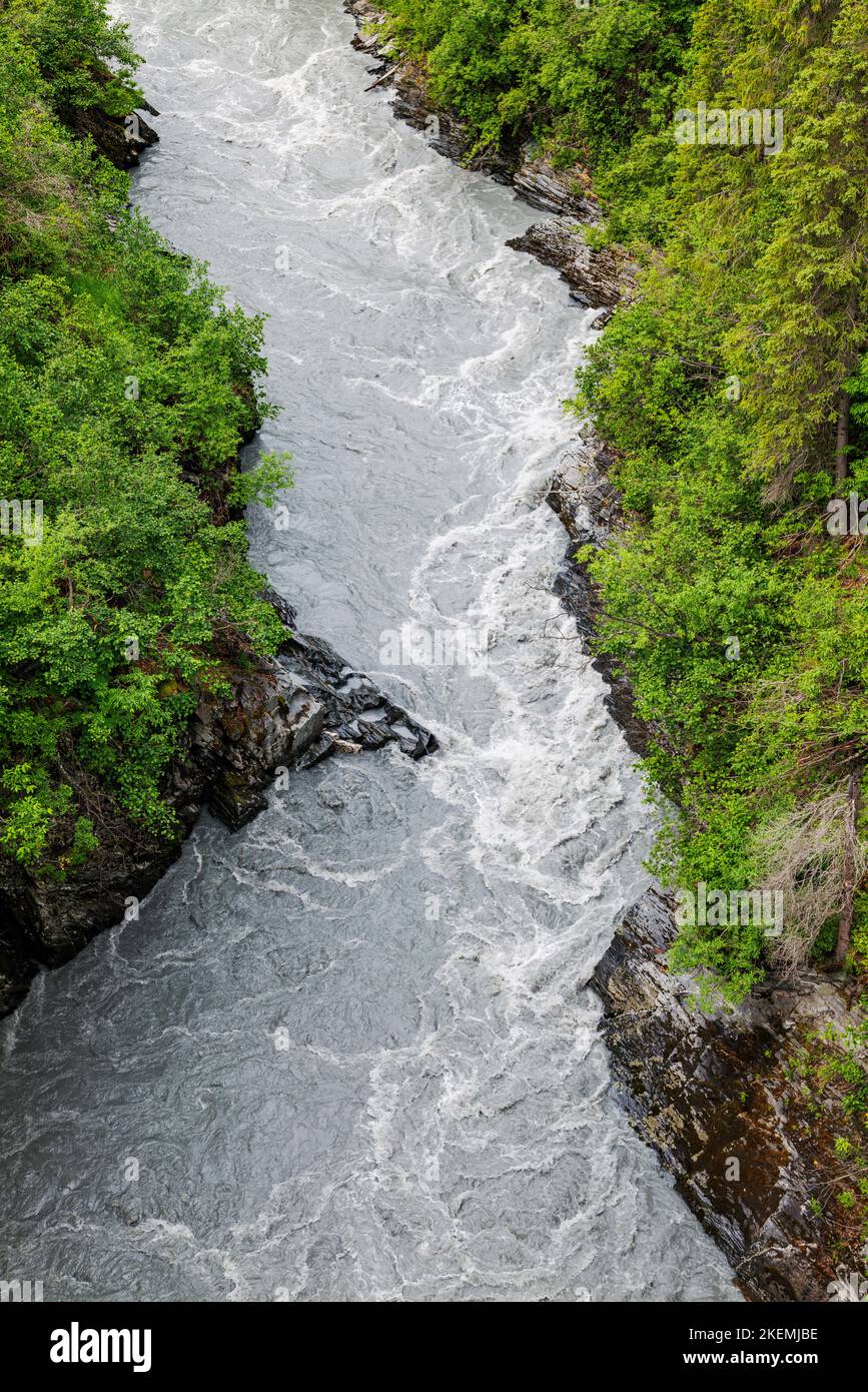 Tsina River; Chugach Mountains; Richardson Highway; north of Thompson Pass; Alaska; USA Stock Photo