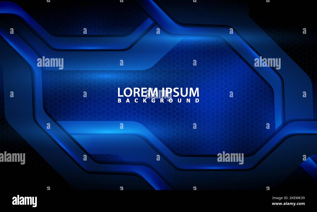Abstract blue background illustration 2, with gradient and overlapping ...