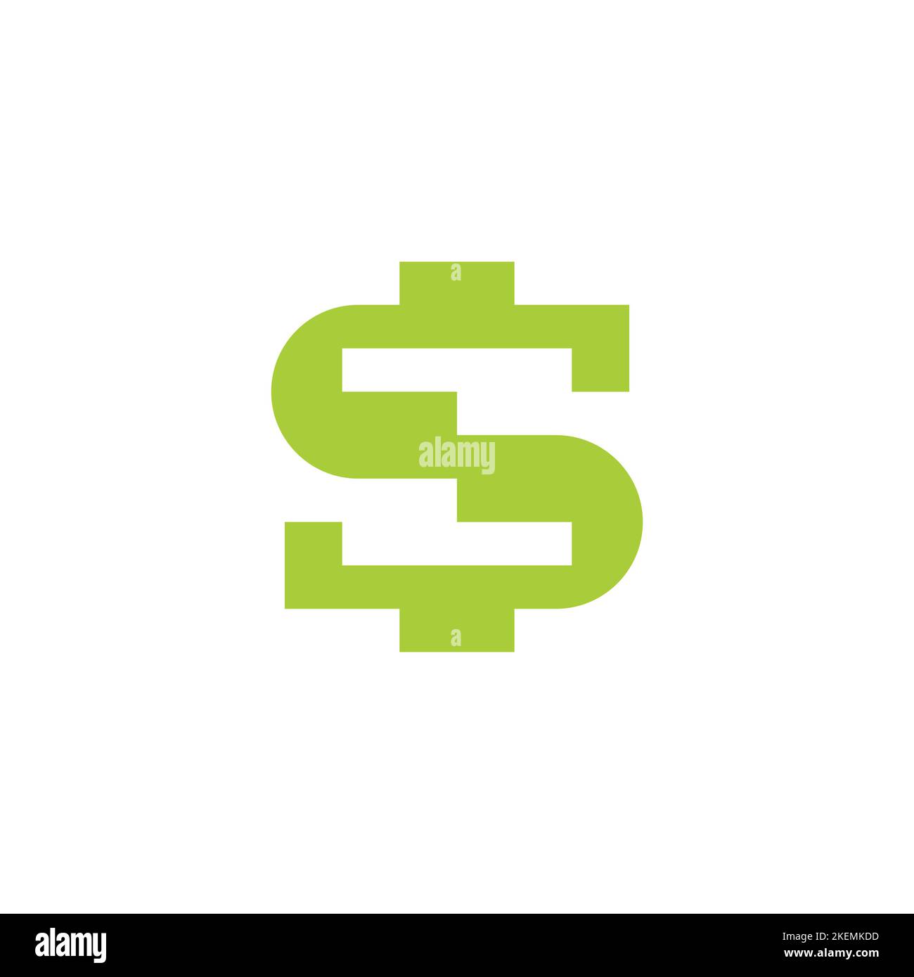 letter s digital green dollar money symbol vector Stock Vector Image