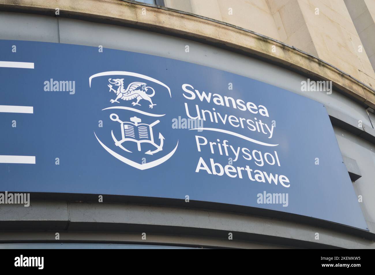13th November 2022, Swansea, Wales, United Kingdom. Swansea University signage outside the Oriel Science Centre. Stock Photo