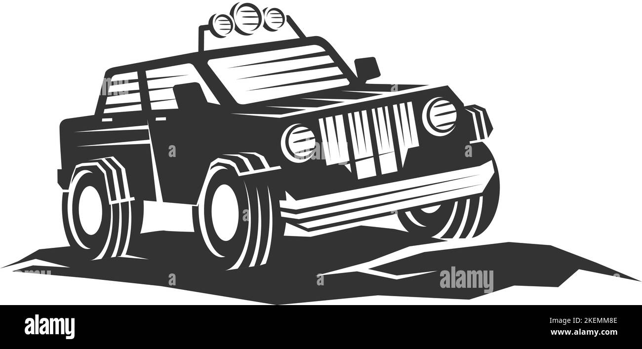 Offroad Jeep Logo Icon Illustration Brand Identity Stock Vector Image