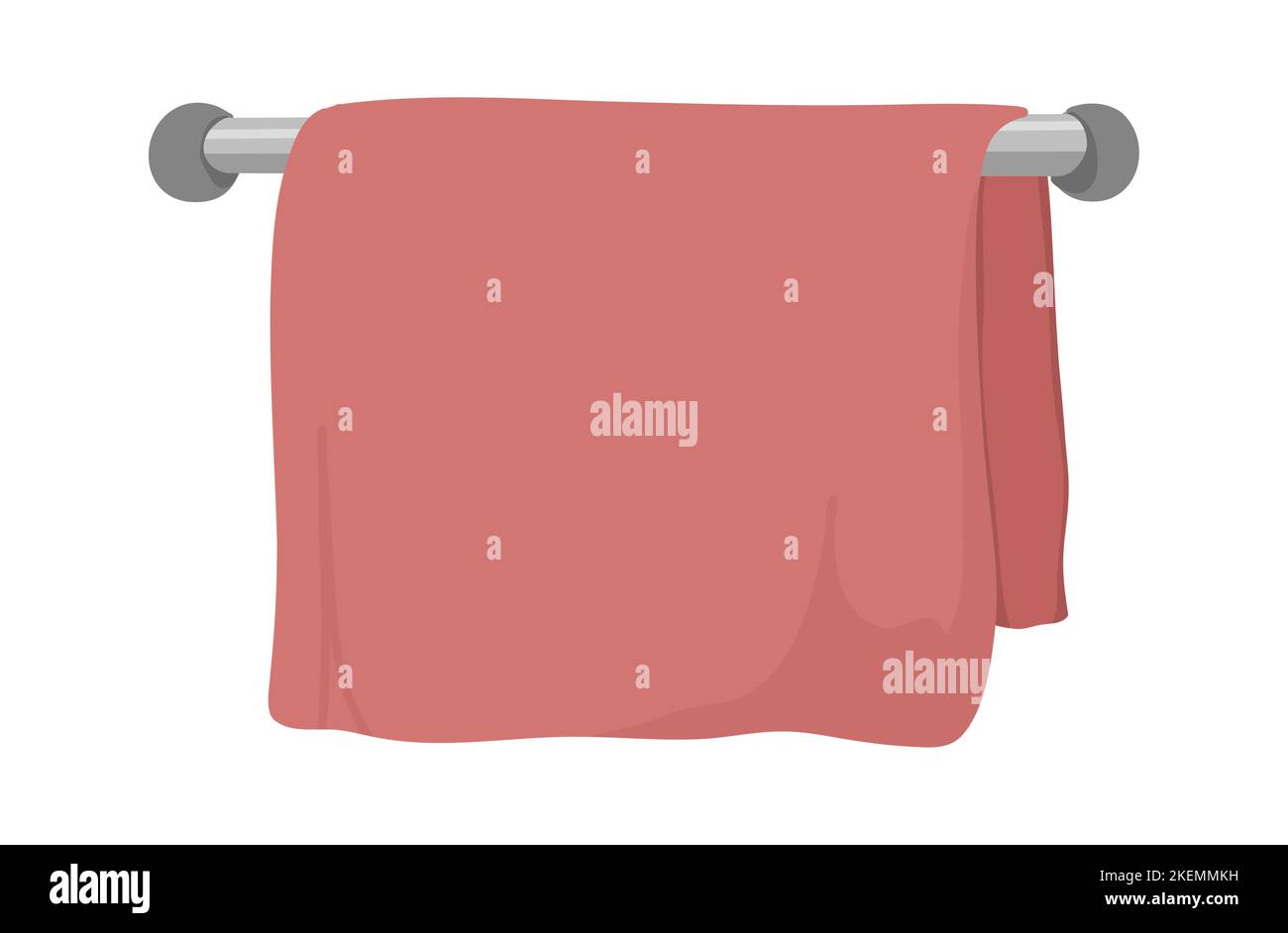 Cloth bath towel. Cartoon washcloth. Vector fabric shower illustration