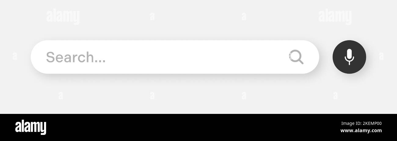 Search bar with round corners. Internet browser engine with search box ...