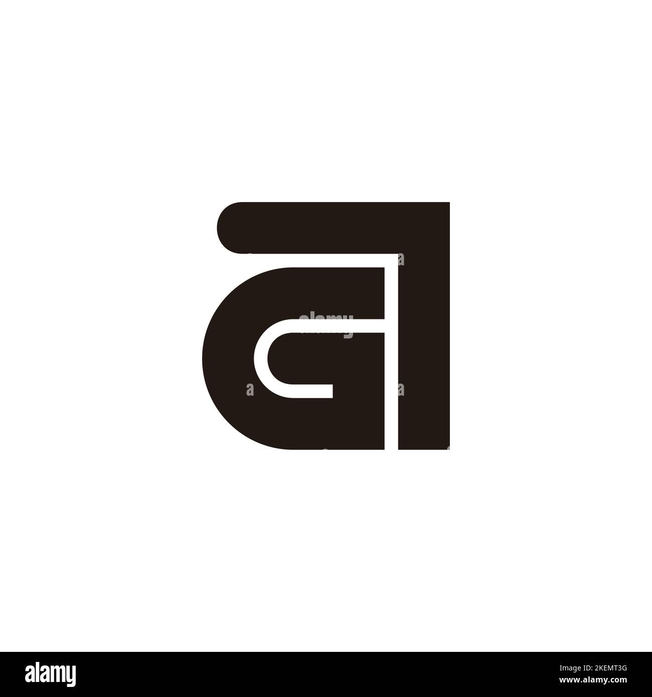 letter ga simple geometric arrow logo vector Stock Vector