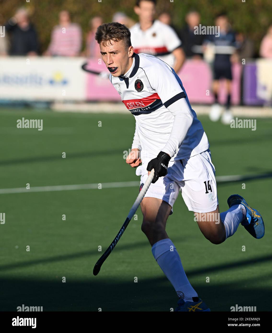Dragons' Thomas Crols pictured in action during a hockey game between